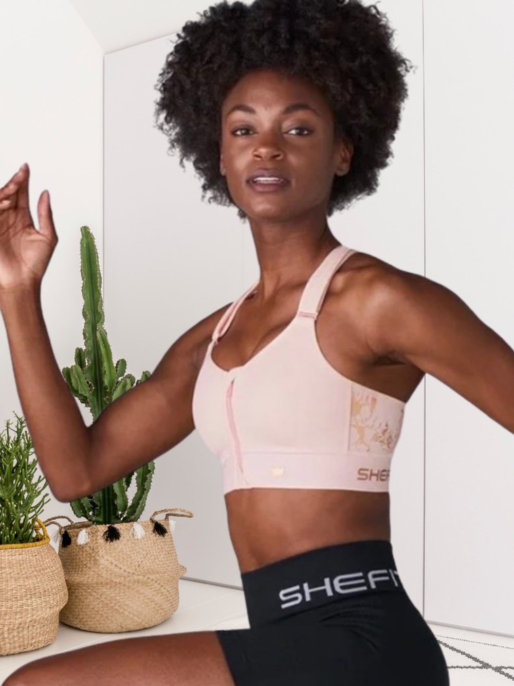Shefit Zip Front Adjustable Straps Sports Bra